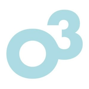 Vector illustration of the letter O and the number 3 in blue against white background